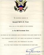 President Truman's Letter